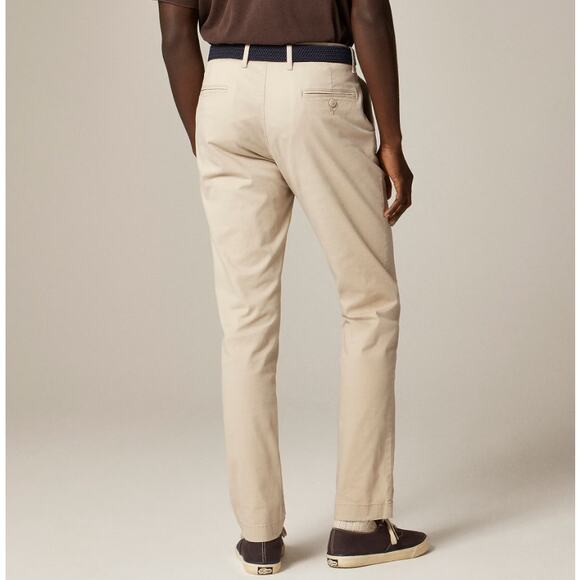 JCrew 770 Straight-Fit Stretch Chino Pants Mens Sz 31 x 32 Light Tan Flat Front - Picture 2 of 8